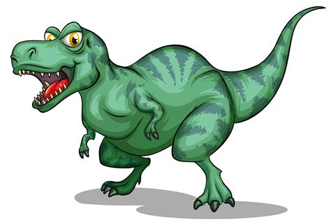 Green tyrannosaurus rex with sharp teeth 368492 Vector Art at Vecteezy