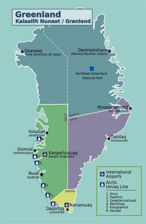 Greenland political map