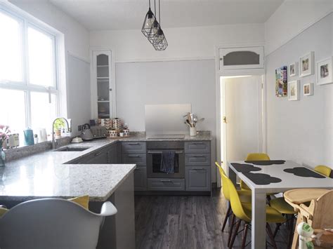 Grey IKEA kitchen dining room makeover: The result