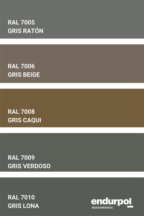 Gris carta RAL | Nombres de colores, Colores de pintura para casa ...