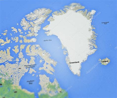 Groenlandia Cartina Fisica