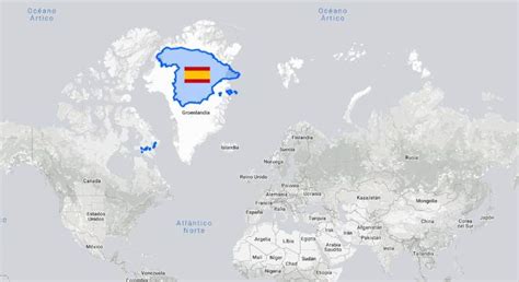 Groenlandia Mapa Mundi   El Verdadero Tamano De Los Paises En Veinte ...