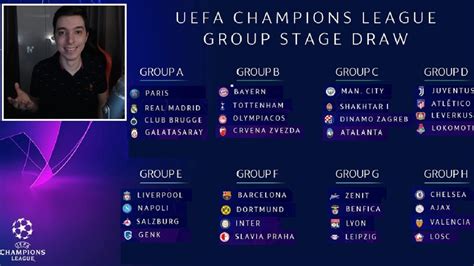 GRUPELE UEFA CHAMPIONS LEAGUE 2019 2020 !!! MECIURILE ...