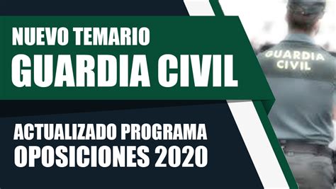 GUARDIA CIVIL. TEMARIO ACTUALIZADO PARA OPOSICIÓN 2020 ...