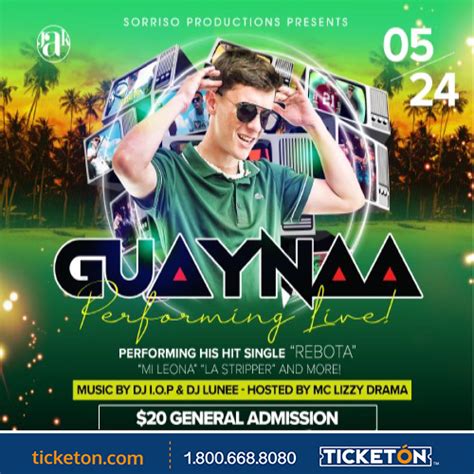 Guaynaa Norcross Tickets Boletos Ballroom
