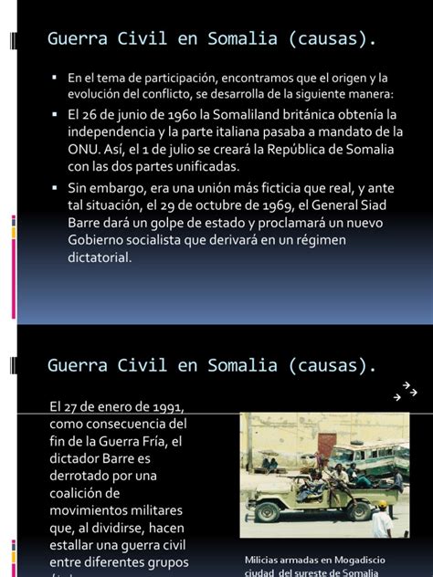 Guerra Civil en Somalia  Causas