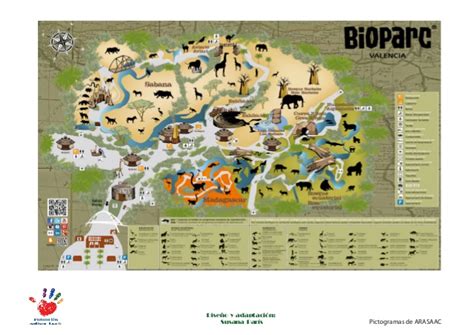 Guía del Bioparc, Valencia, con apoyos visuales.