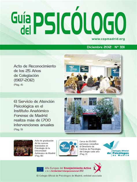 Guía del Psicólogo by Colegio Oficial de la Psicología de Madrid   Issuu