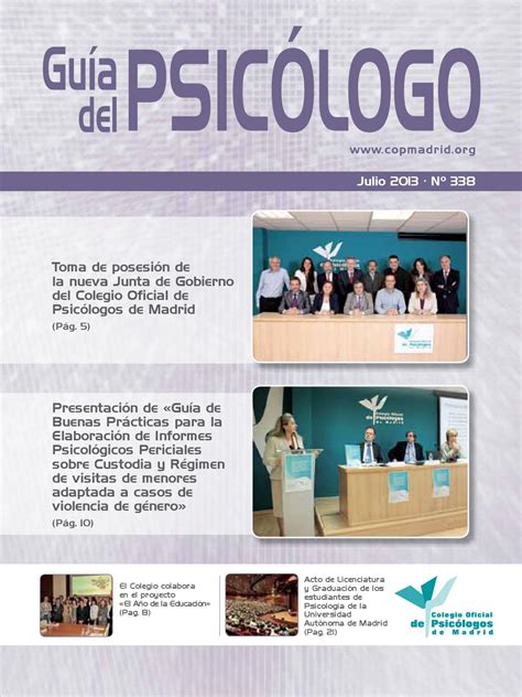 Guía del Psicólogo by Colegio Oficial de Psicólogos de ...