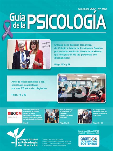 Guía del Psicólogo mes de Diciembre 2019 by Colegio Oficial de la ...