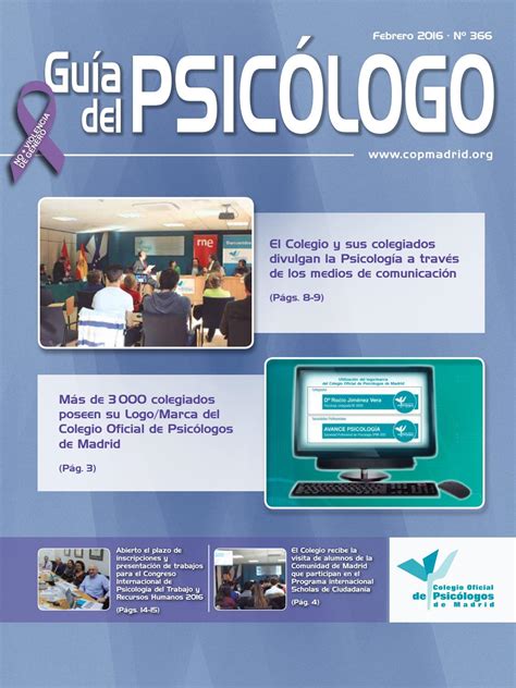 Guía del Psicólogo mes de Febrero 2016 by Colegio Oficial de la ...