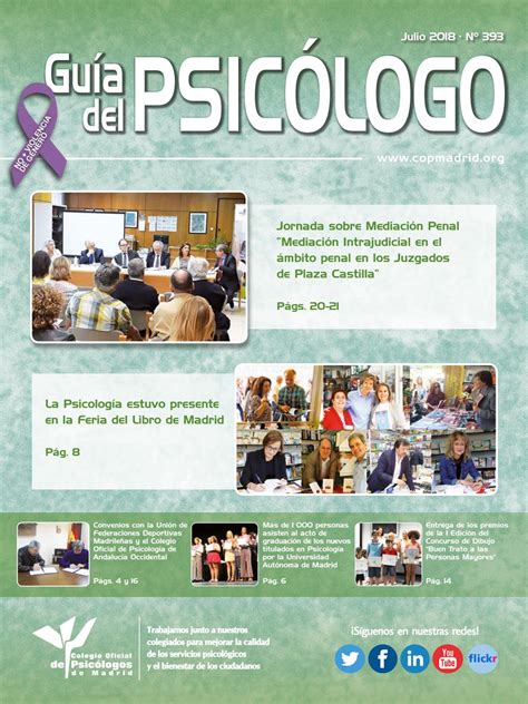 Guía del Psicólogo mes de Julio 2018 by Colegio Oficial de la ...