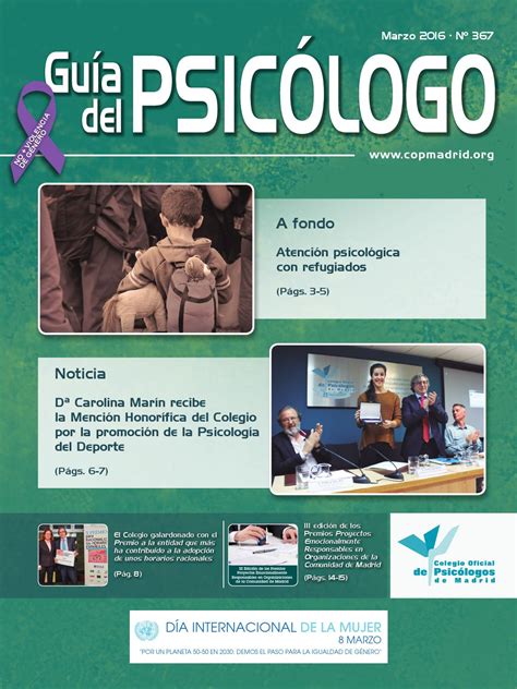 Guía del Psicólogo mes de Marzo 2016 by Colegio Oficial de la ...