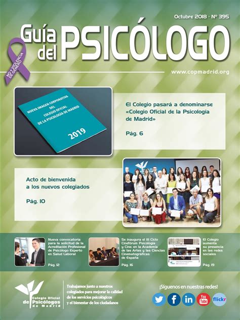 Guía del Psicólogo mes de Octubre 2018 by Colegio Oficial de la ...