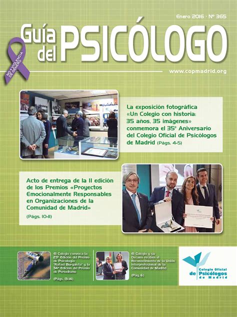 Guía del Psicólogo mes Enero 2016 by Colegio Oficial de ...