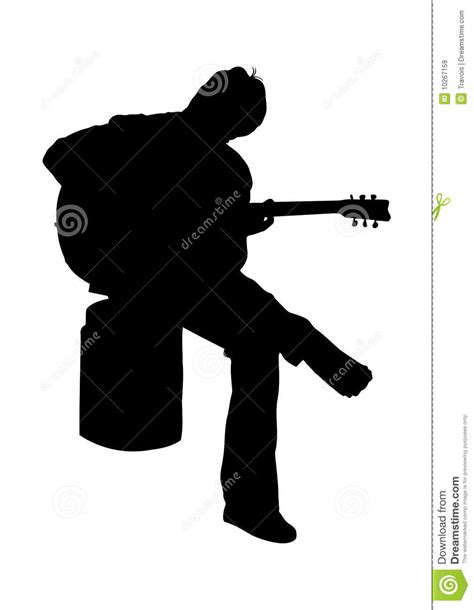 Guitarist silhouette stock illustration. Illustration of ...