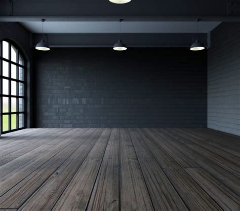 Habitación oscura con suelo de madera | Foto Gratis