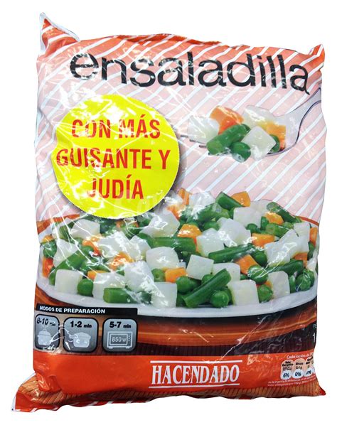 Hacendado Ensaladilla rusa congelada con más guisante y judía Paquete ...