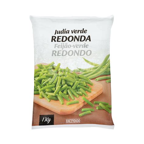 Hacendado Judía verde redonda troceada congelada Paquete 1 kg