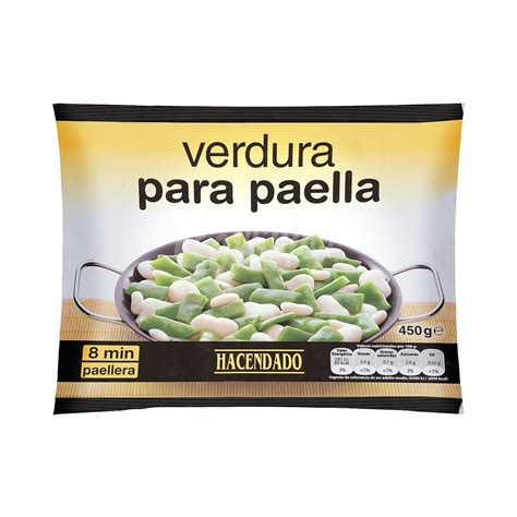 Hacendado Verdura paella congelada Paquete 450 g