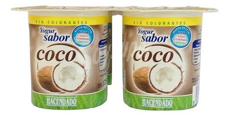 Hacendado Yogur coco Pack 4 x 125 g   500 g