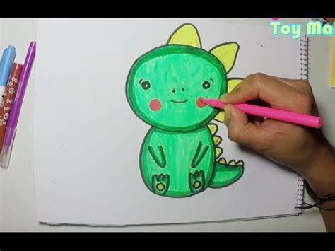 Haciendo dibujo de dinosaurio bebé   YouTube