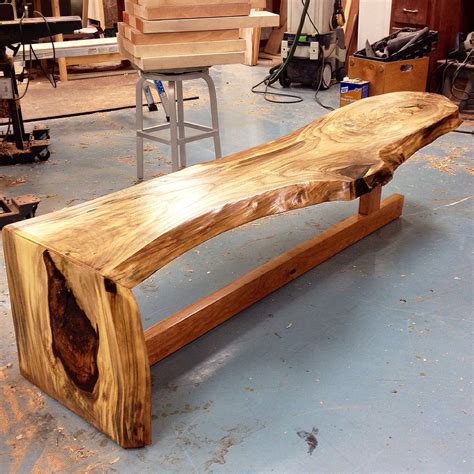 Hackberry bench | Natural wood furniture, Rustic wood ...