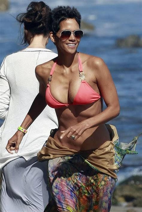 Halle Berry At The Beach