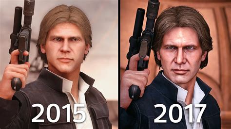 Han Solo Battlefront 1  2015  vs Battlefront II  2017 ...