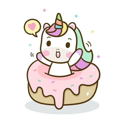 Hand drawn unicorn with sweet cake   Download Free Vectors ...