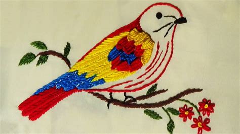 Hand Embroidery: Bird Embroidery | Puntos de bordado, Corazones ...