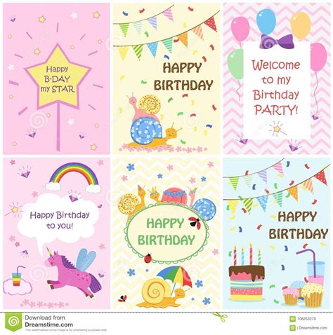 Happy Birthday Greeting Cards Templates And Party ...