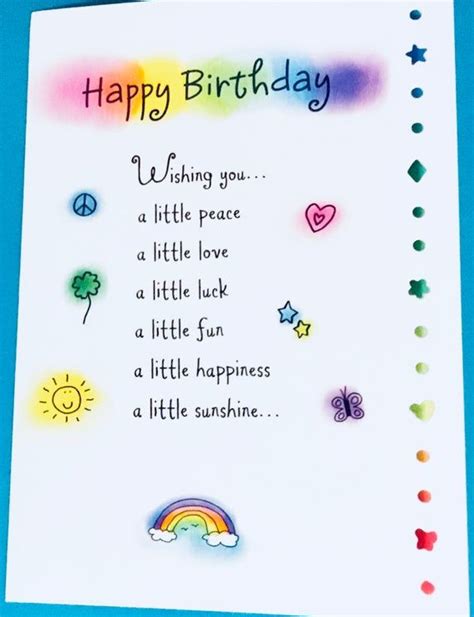 Happy Birthday Poem greeting card, bday card, birthday ...