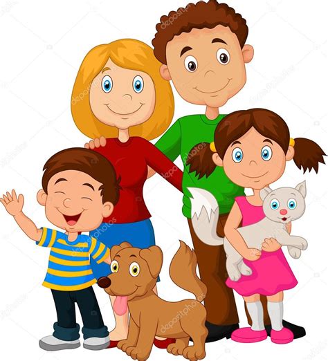 Happy family cartoon — Stock Vector  tigatelu #63509663