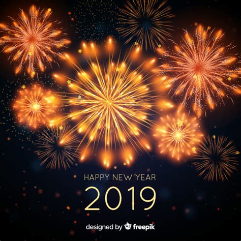 Happy new year 2019 background Vector | Free Download