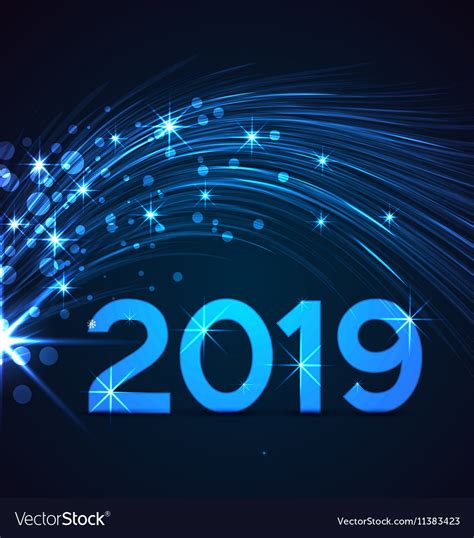 Happy New Year 2019 Royalty Free Vector Image   VectorStock
