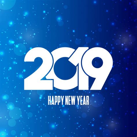 Happy new year 2019 typography with creative design vector ...