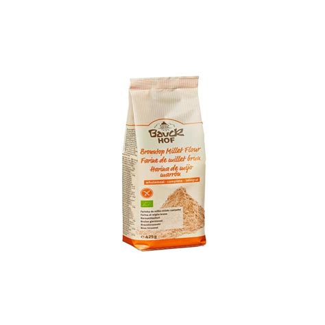 Harina de Mijo Integral Sin Gluten Bio Bauckhof 425g   Ecocash