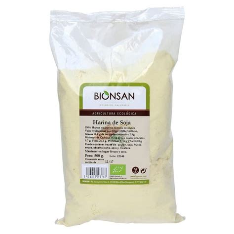 Harina de soja ecológica   no tostada  500gr   Bionsan