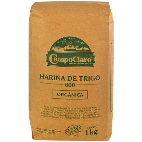 Harina de trigo orgánica 000 CAMPO CLARO 1 kg   disco