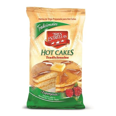 Harina para hot cakes Tres Estrellas sabor mantequilla vainilla y maple ...