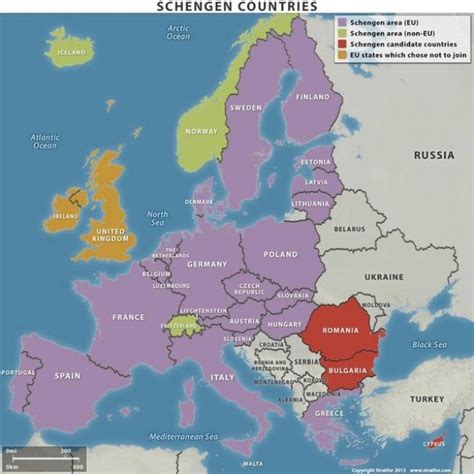 Harta Schengen. Ce țări au refuzat să intre în acest ...