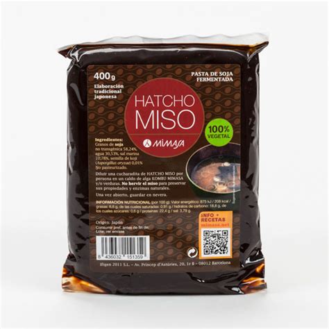 Hatcho Miso pasta de soja sin cereal 400 g Mimasa Distribuciones ...
