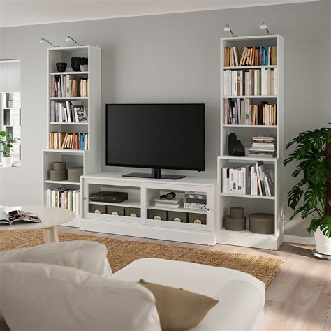 HAVSTA TV storage combination   white   IKEA | Tv storage, Glass ...