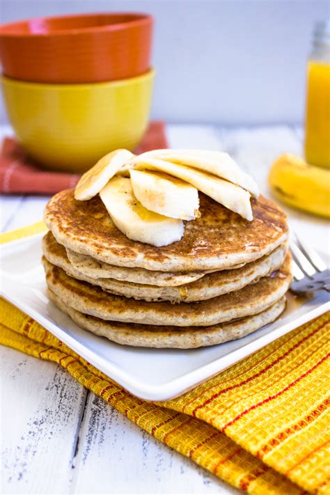 Healthy Low fat Whole Wheat Banana Pancakes | Gimme Delicious
