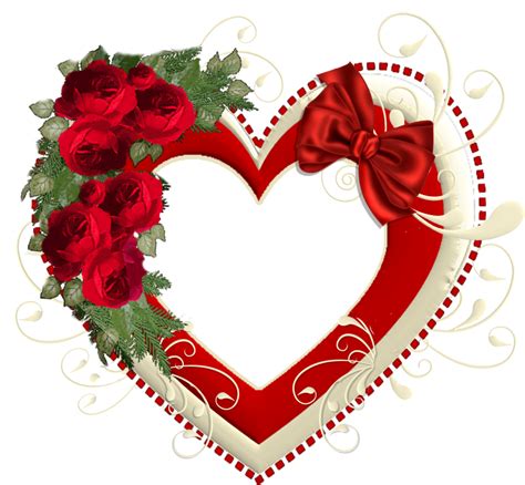 Heart Transparent Frame with Red Roses | Heart frame ...