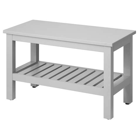 HEMNES Bench, gray, 325/8   83 cm    IKEA | Banco de baño ...