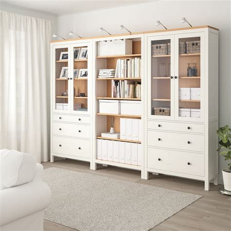HEMNES Mueble salón, tinte blanco/marrón claro, 270x197 cm   IKEA