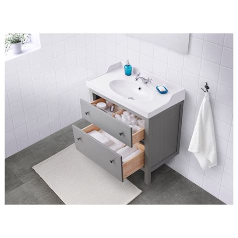 HEMNES / RÄTTVIKEN Bathroom vanity   gray   IKEA