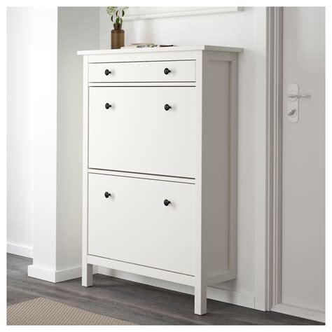 HEMNES   shoe cabinet with 2 compartments, white | IKEA Hong Kong